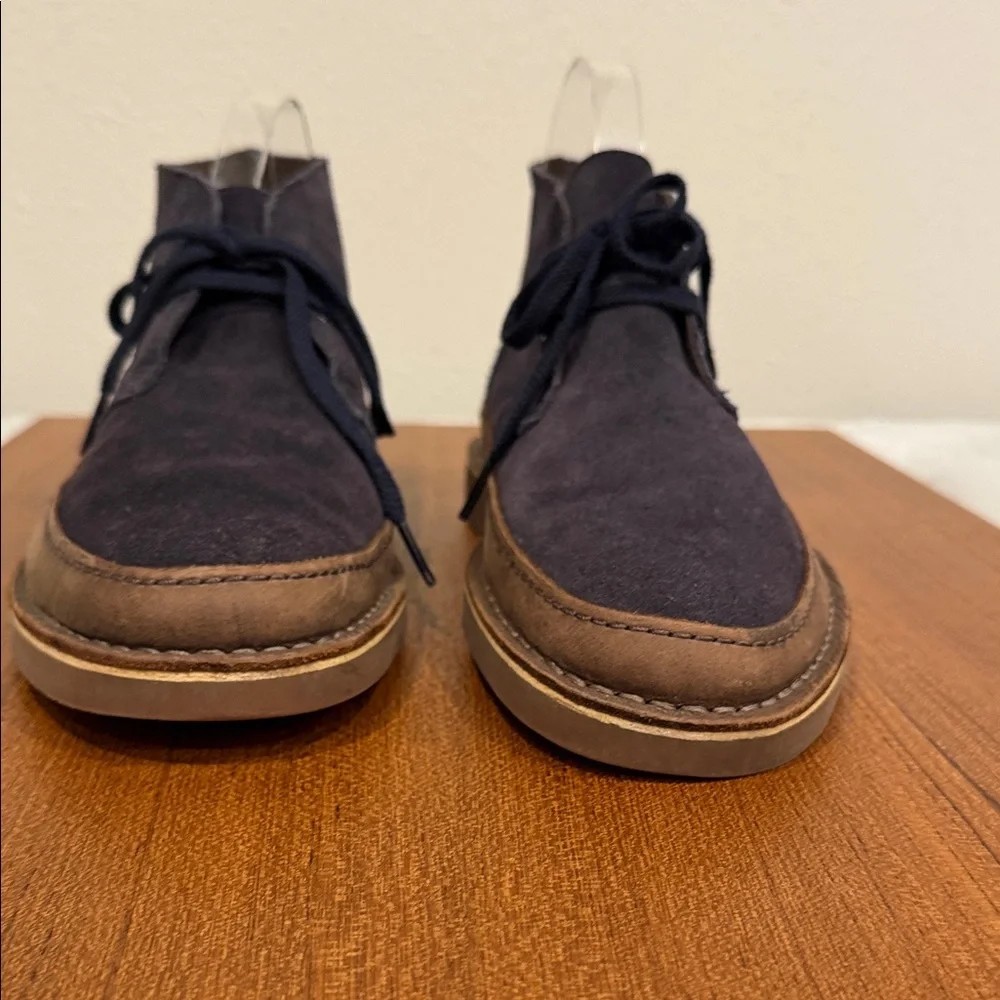 Clarks Originals Desert Boots Men 8 Navy Blue Suede Chukka Crepe Sole
